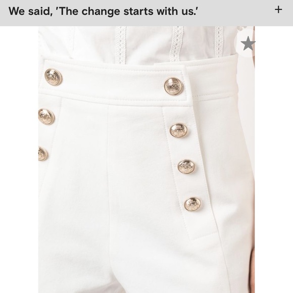 Derek Lam 10 Crosby Sailor Short  White - Picture 5 of 5